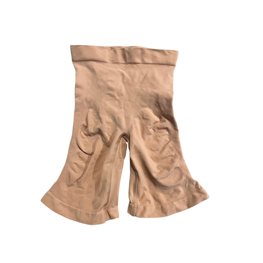 SKIMS Seamless Sculpt Mid-Thigh Shorts Sand Neutral Tan Shapewear Size S / M